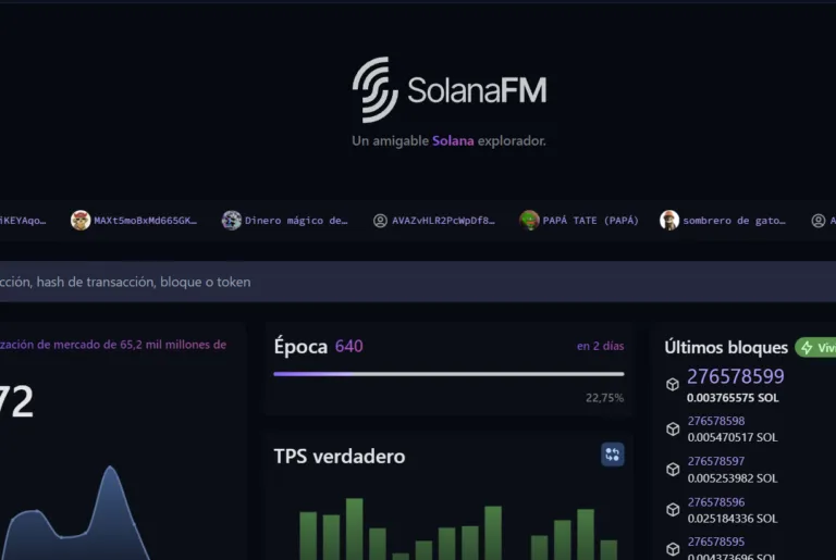 Explorador Blockchain SolanaFM: Datos On-Chain al Instante