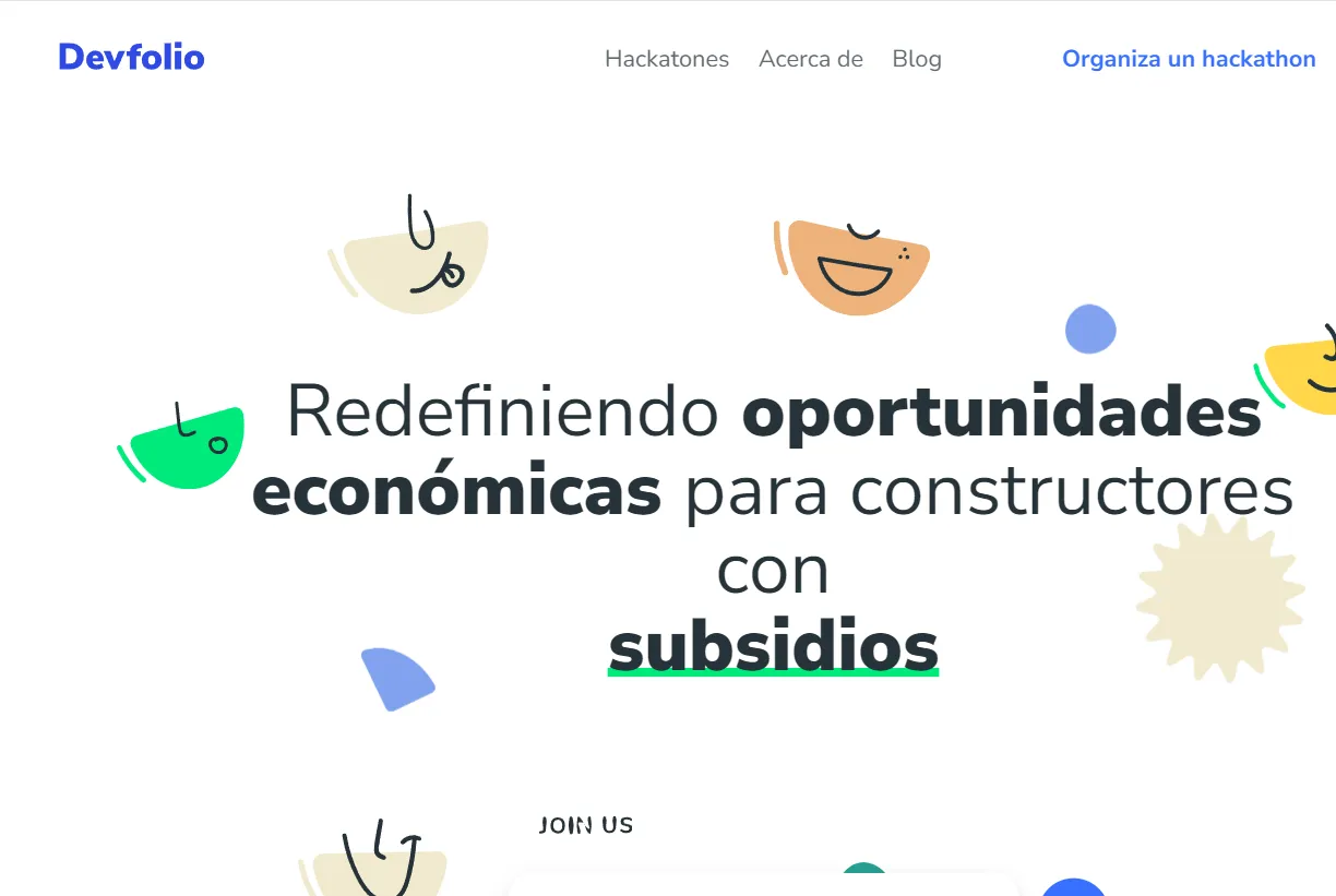 Plataforma para Hackathons y Proyectos Colaborativos | Devfolio.co