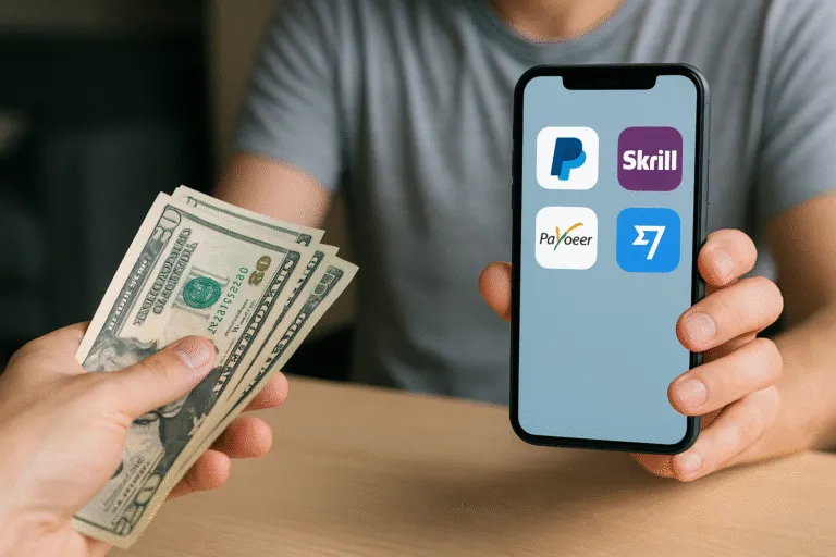 Guía práctica 2025: convierte tu saldo de PayPal, Skrill, Wise o Payoneer en efectivo o cripto sin perder dinero.