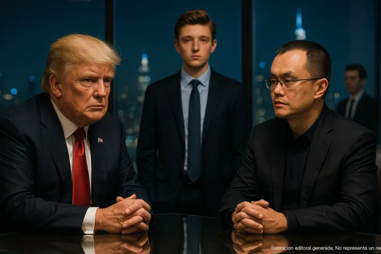 Trump, CZ y Barron: poder y cripto — USD1, MGX y la apuesta por Binance